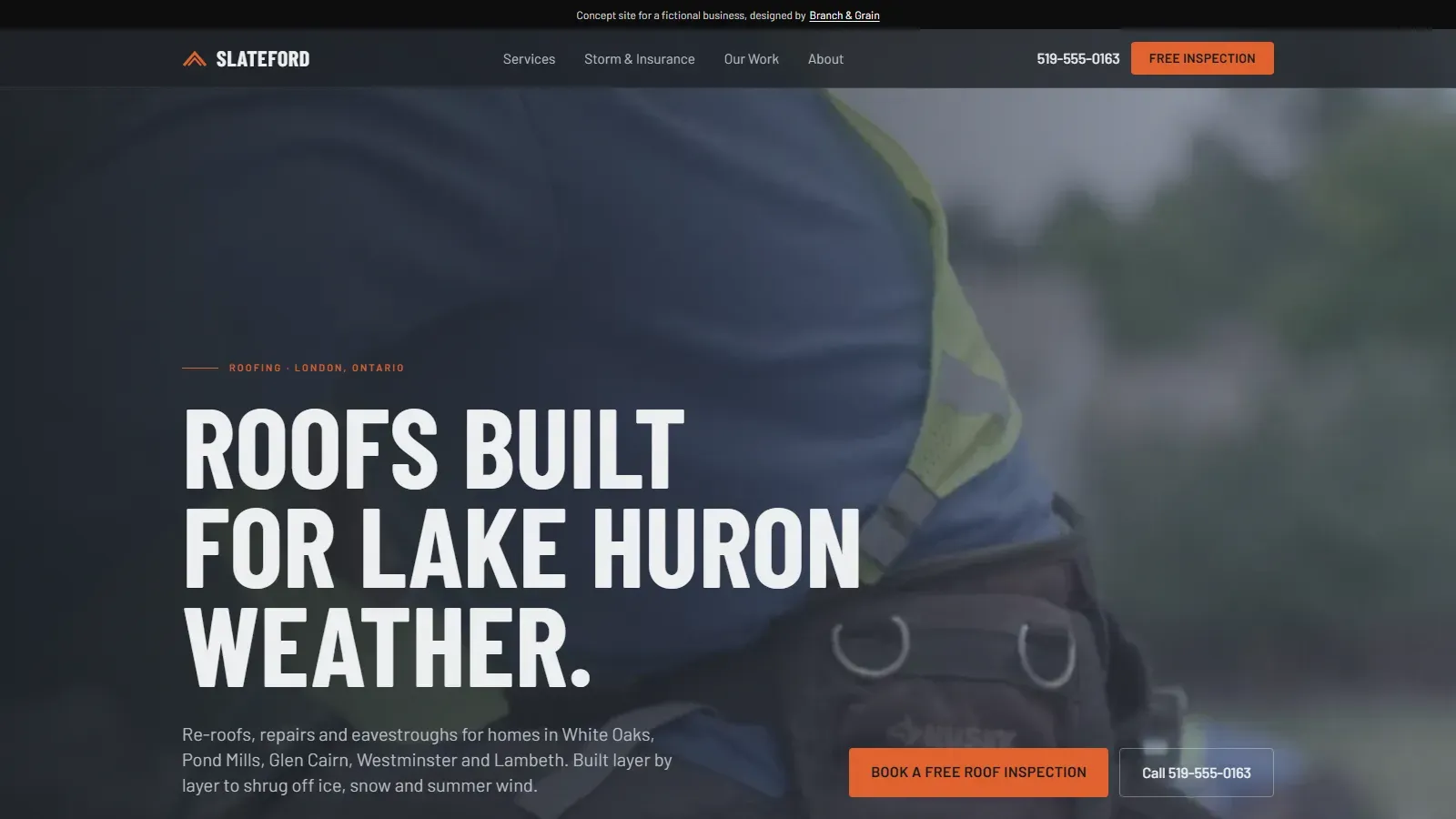 The Slateford Roofing homepage